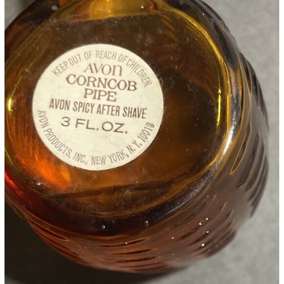 Corn Cob Pipe Vtg Avon Wild Country Cologne After Shave Bottle Glass & Plastic - Picture 3 of 6